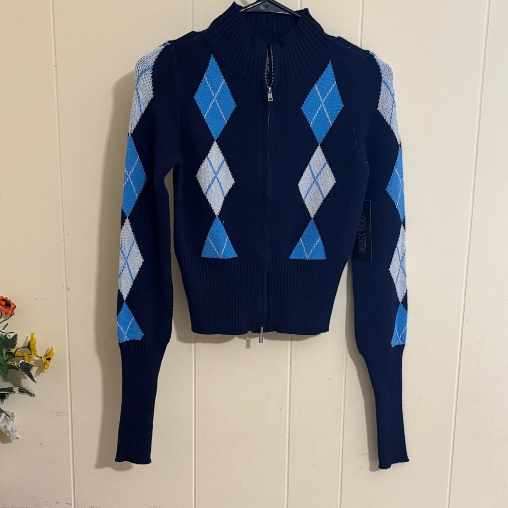 Derek Heart Navy Knit Sweater